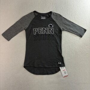 Under Armour Penn State Raglan T Shirt Youth M Gray Nittany Lions Collegiate NWT
